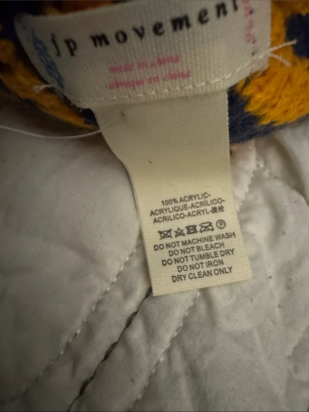 FP Movement by Free People Striped Knit Beanie - Yellow & Blue